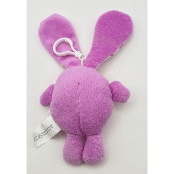 Purple Plush Bunny Keychain Bag Clip Beverly Hills Teddy Bear Co Polka Dot Ears - Picture 3 of 8
